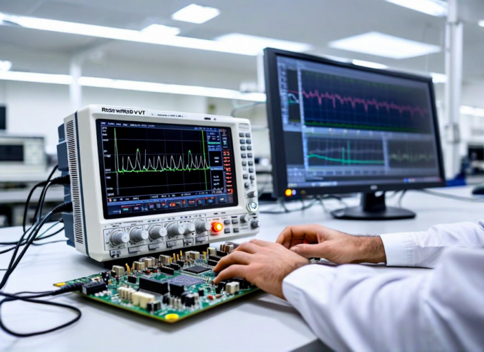 RISC-V development board in hardware lab